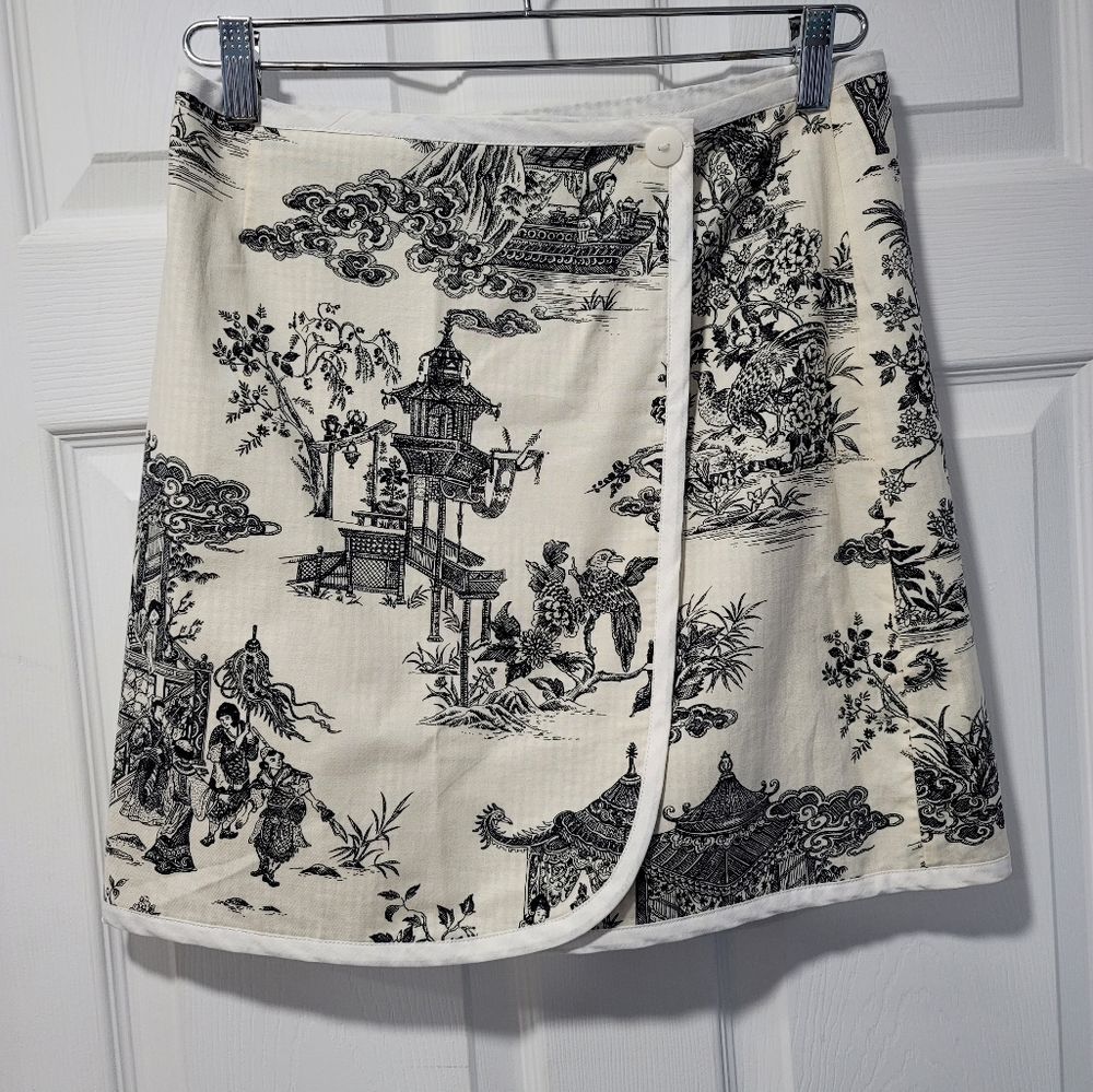 James Gunn reversible skirt size S with Japanese culture canvas